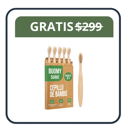 Pack 5 cepillos bambú
