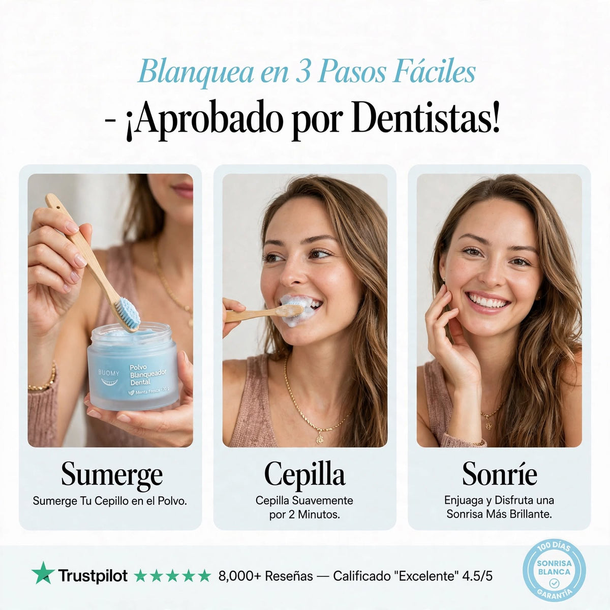 Polvo Blanqueador Dental Buomy